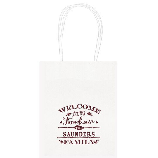 Welcome To Our Farmhouse Mini Twisted Handled Bags